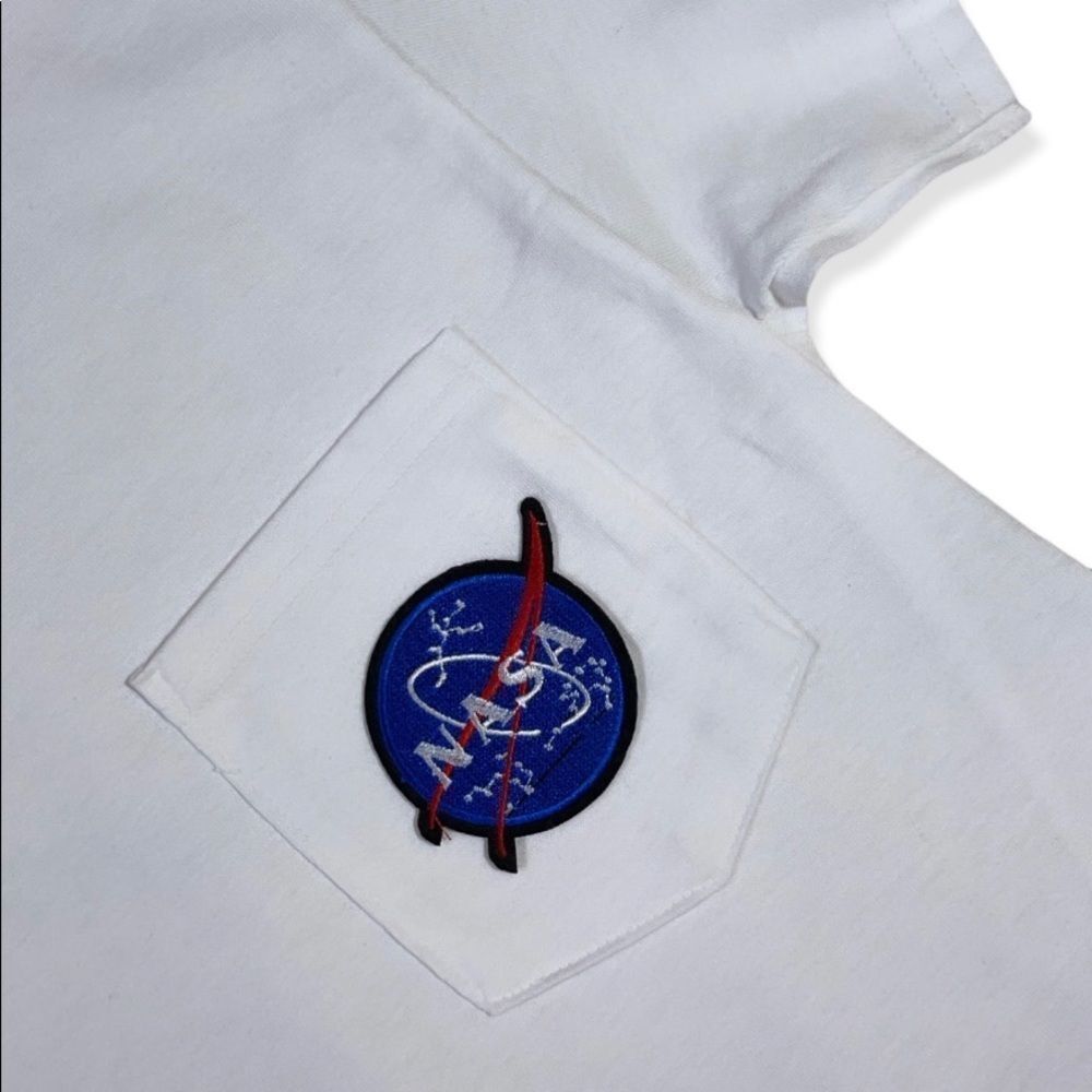 NWT Wool + Pepper Co. NASA Unisex Pocket Tee - Available in Black, Gray, White - Picture 2 of 9